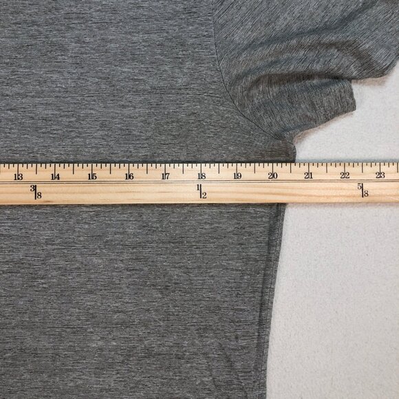 Theory Henley Shirt Men's M Gray Gaskell Heather Marl Short Sleeve Lightweight - Picture 7 of 9